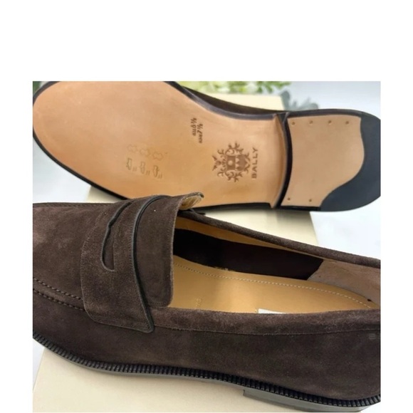Bally CHARNEY suede penny loafers size 7.5 US